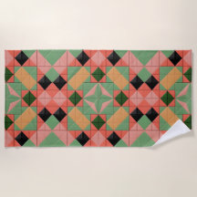 Colourful Geometric Pattern With Symmetrical Squar