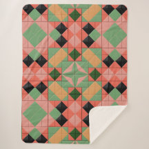 Colourful Geometric Pattern With Symmetrical Squar