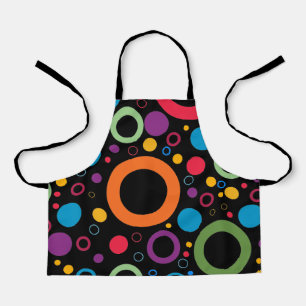 Colourful Geometric Pattern With Symmetry White Apron