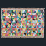 Colourful Geometric Patterned Throw Blanket<br><div class="desc">Channel your inner child with this Colourful Geometric Triangle Patterned Throw Blanket! The design is reminiscent of looking at a box of crayons--the big kind with the sharpener in the back! It's like a dream come true because there's not a broken tip in the bunch! This design contains every colour...</div>