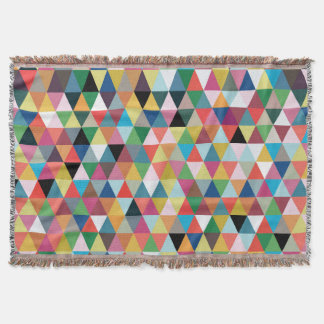 Colourful Geometric Patterned Throw Blanket