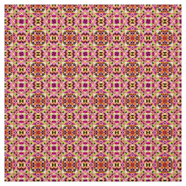 Colourful geometric patterns fabric (Swatch)