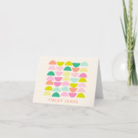Colourful Geometric Personalised Stationery Name