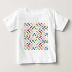 Colourful Geometric Pinwheel Baby T-Shirt