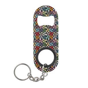 Colourful Geometric Pinwheel Black and White