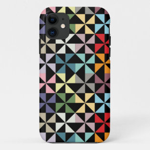 Colourful Geometric Pinwheel Black Case-Mate iPhone Case
