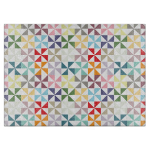 Colourful Geometric Pinwheel Cutting Board
