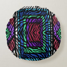Colourful Geometric Rainbow Zebra Animal Print