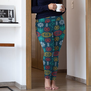 colourful geometric scandinavian leggings