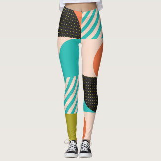 Colourful geometric, Scandinavian style pattern. Leggings