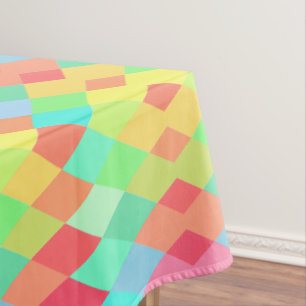 Colourful Geometric Shape Pattern Minimal Design Tablecloth