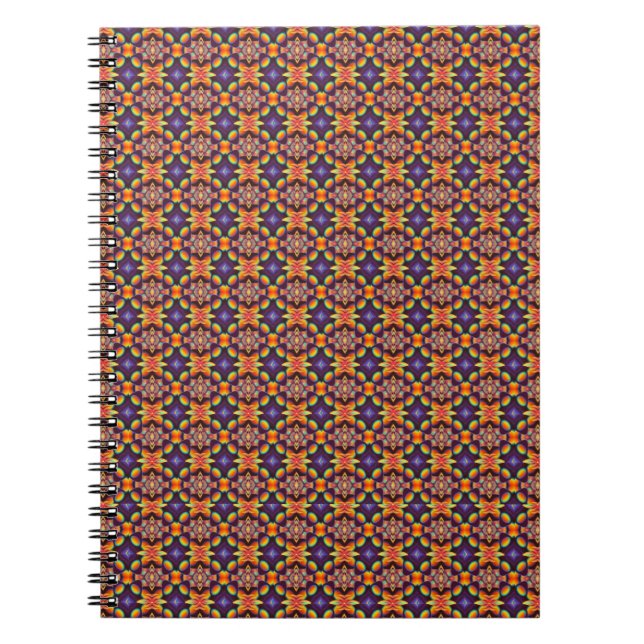 Colourful Geometric Shape Pattern  Notebook (Front)