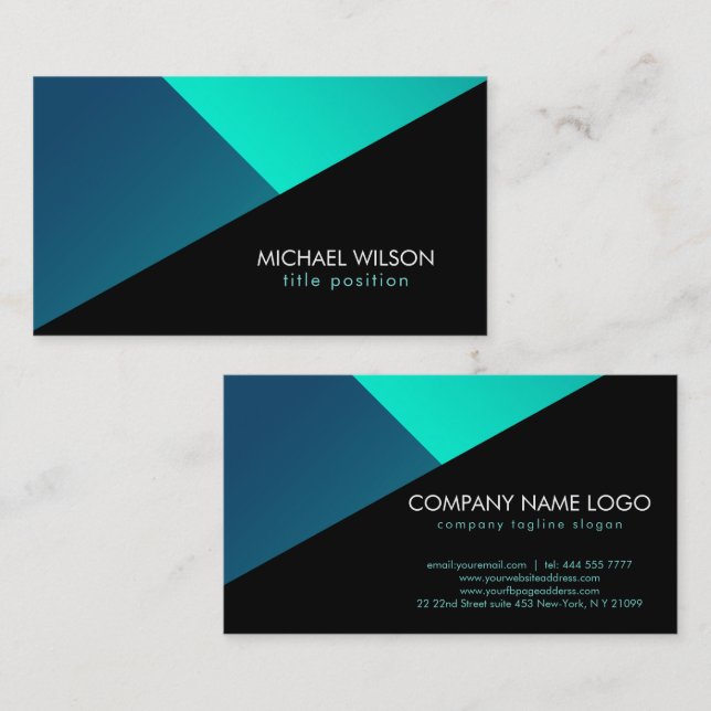 Colourful Geometric Shapes Business Card (Front/Back)