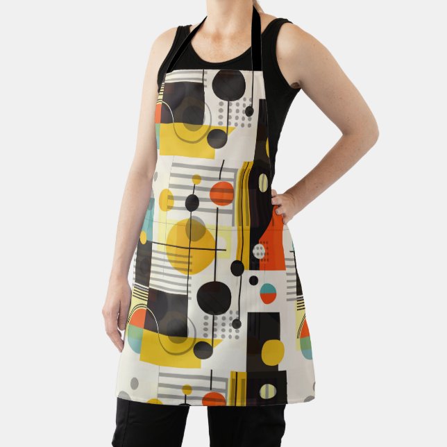 Colourful geometric shapes composition apron (Insitu)