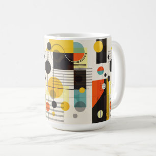 Colourful geometric shapes composition coffee mug
