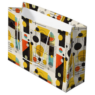 Colourful geometric shapes composition large gift bag