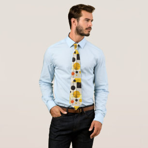 Colourful geometric shapes composition tie