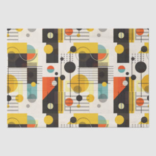Colourful geometric shapes composition tissue paper