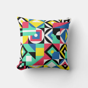 Colourful Geometric Shapes Decorative Ornament Cushion