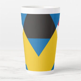 Colourful Geometric Shapes Latte Mug