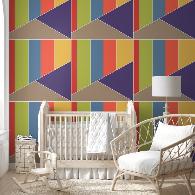Colourful geometric shapes pattern 20 wallpaper (Kids)
