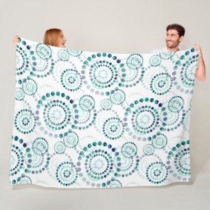Colourful geometric shapes pattern 29 fleece blanket