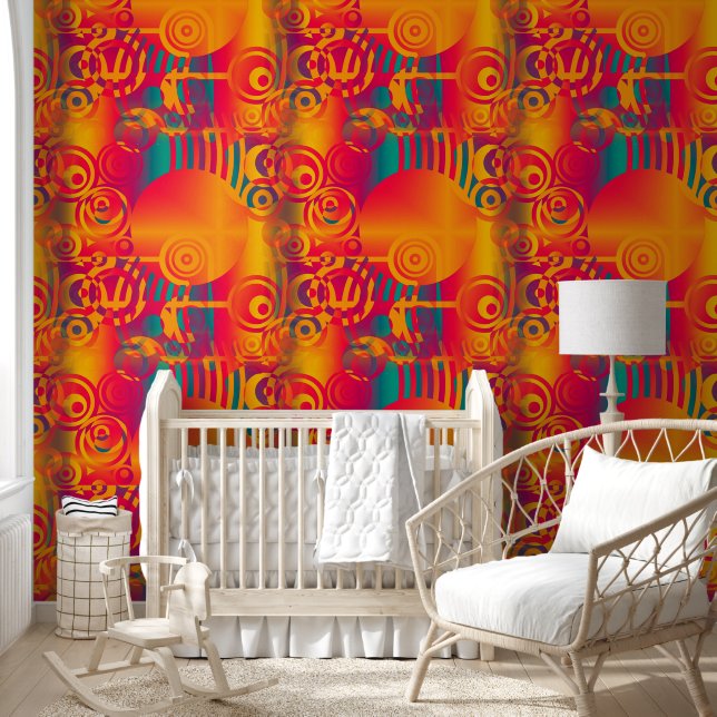 Colourful geometric shapes pattern 30 wallpaper (Kids)