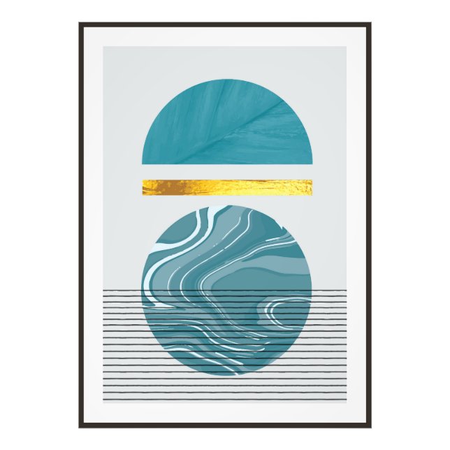 Colourful, geometric shapes photo print (Front)