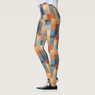 Colourful geometric shapes seamless leggings