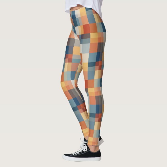Colourful geometric shapes seamless leggings (Left)