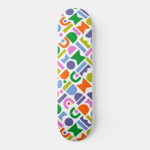 Colourful Geometric Shapes Skateboard
