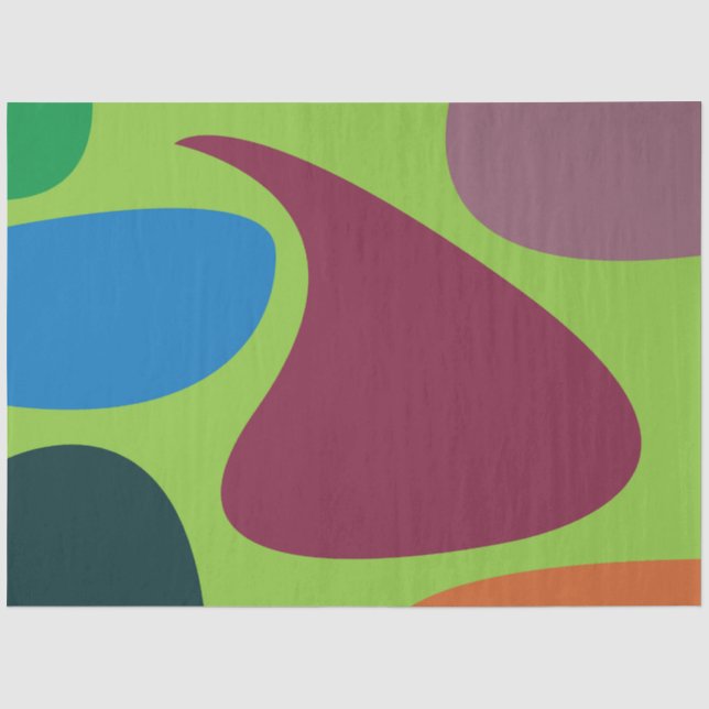 Colourful Geometric Shapes  Tissue Paper (Front)