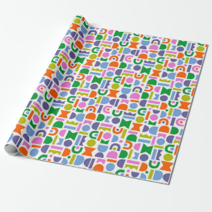 Colourful Geometric Shapes Wrapping Paper