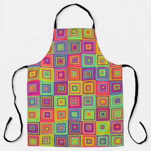 Colourful Geometric Squares Apron