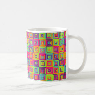 Colourful Geometric Squares Coffee Mug