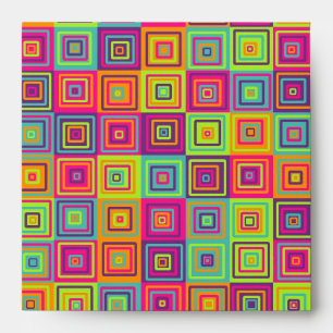 Colourful Geometric Squares Envelope