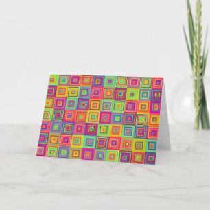 Colourful Geometric Squares Invitation