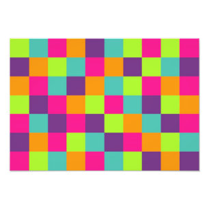 Colourful Geometric Squares Photo Print