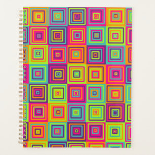 Colourful Geometric Squares Planner