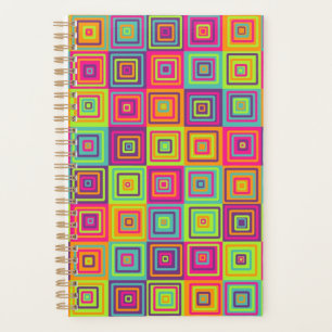 Colourful Geometric Squares Planner