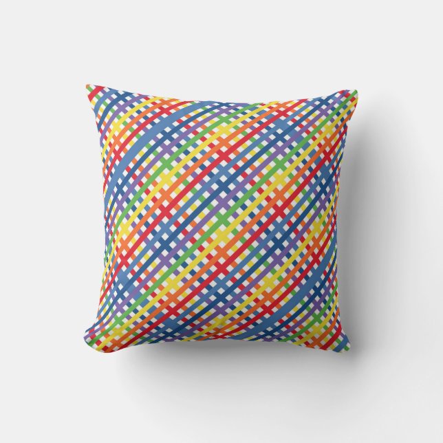 Colourful Geometric Throw Pillow (Front)