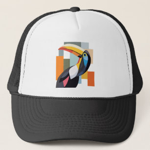 Colourful Geometric Toucan Bird Trucker Hat