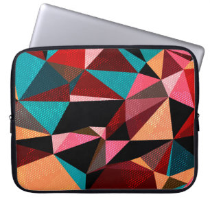 Colourful Geometric Triangle Abstract Laptop Sleeve