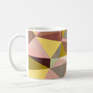 Colourful Geometric Triangles Abstract Texture. Coffee Mug