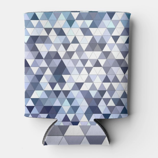 Colourful geometric triangular mosaic: abstract ba can cooler (Front)