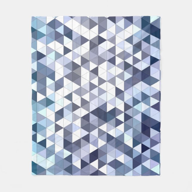 Colourful geometric triangular mosaic: abstract ba fleece blanket (Front)