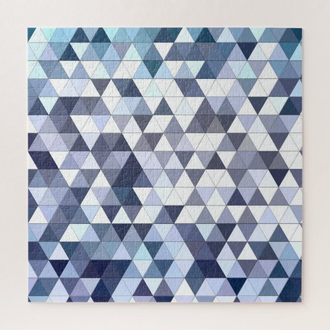 Colourful geometric triangular mosaic: abstract ba jigsaw puzzle (Vertical)