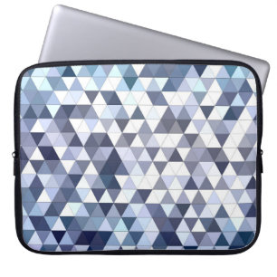 Colourful geometric triangular mosaic: abstract ba laptop sleeve