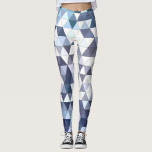 Colourful geometric triangular mosaic: abstract ba leggings