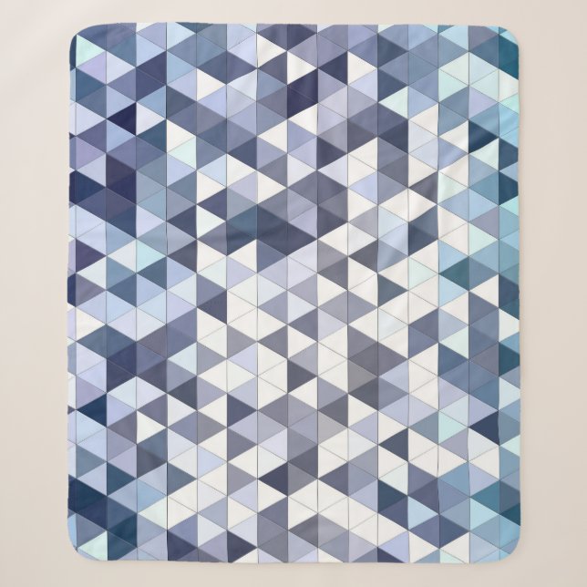 Colourful geometric triangular mosaic: abstract ba sherpa blanket (Front)